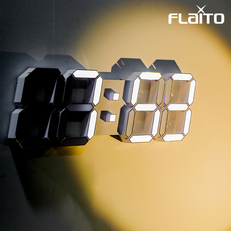 국산 플라이토 인테리어 LED 벽시계 삼성전구 38cm 프리즘